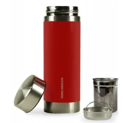Mug infuseur isotherme 350ml LiberTea rouge - Yoko Design