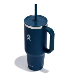 Mug tumbler 1180ml avec paille bleu indigo - Hydro Flask