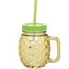 Mug verre Ananas doré + paille - BarCraft