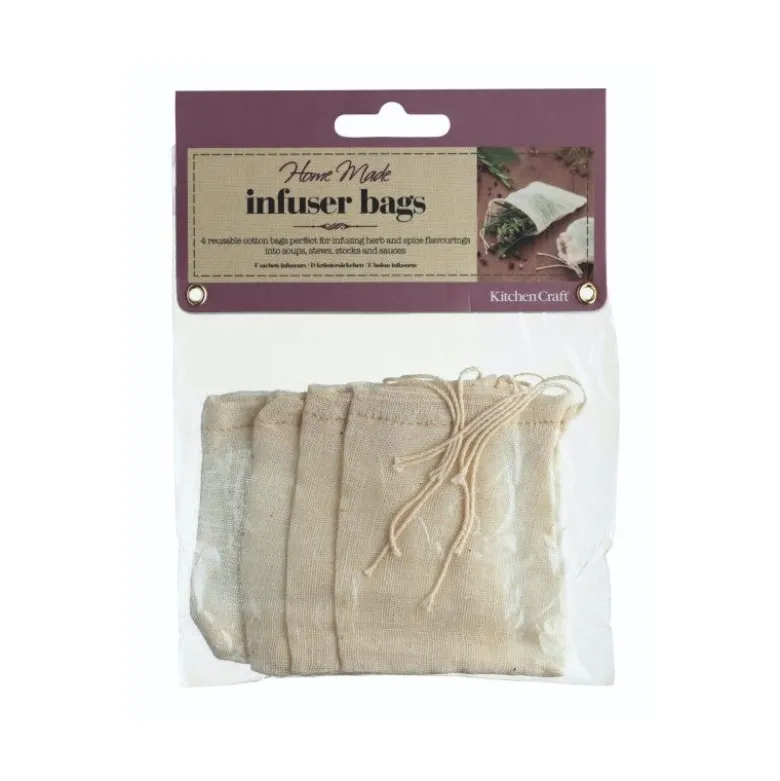 Pack de 4 sachets d'épices réutilisables en coton - Home Made