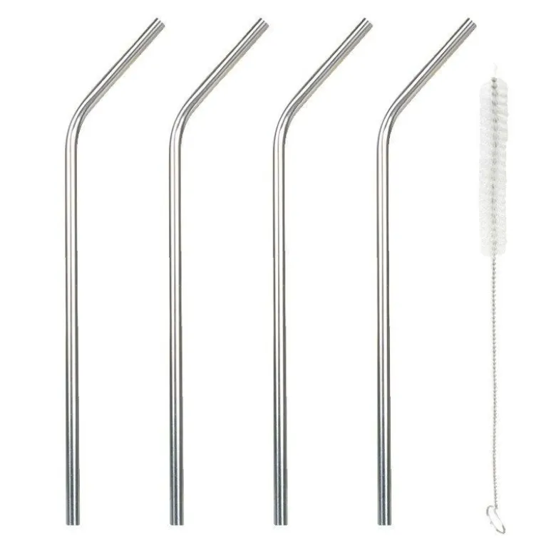 Paille inox x4 + 1 goupillon - Chevalier