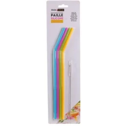 Paille silicone colorée x4 - Totally Addict