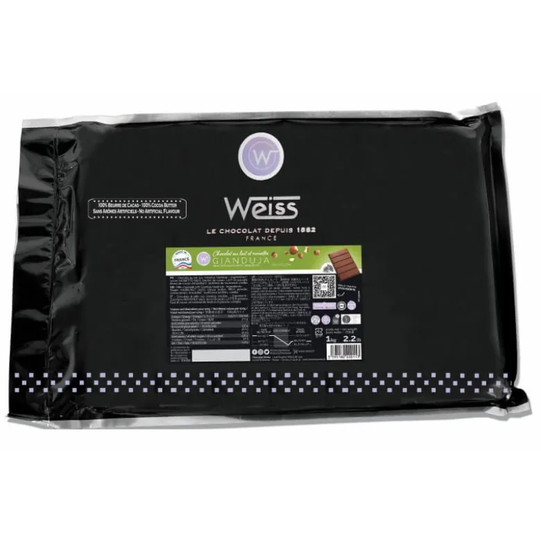 Pain de Chocolat au Lait Gianduja 35% 1 Kg - Weiss