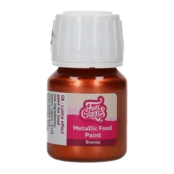 Peinture alimentaire Bronze métallique 30ml - FunCakes