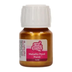 Peinture alimentaire Or métallique 30ml - FunCakes