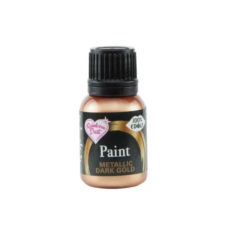 Peinture alimentaire or métallique 25ml - Rainbow Dust
