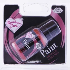 Peinture alimentaire Rouge métallique 23g - Rainbow Dust