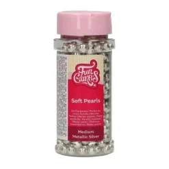 Perle de sucre metallique argent - FunCakes