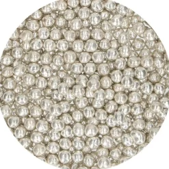 Perle de sucre metallique argent - FunCakes
