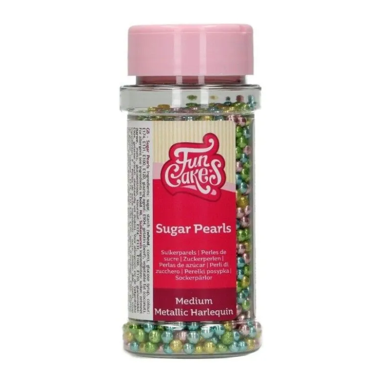 Perle de sucre métallisée Harlequin - FunCakes