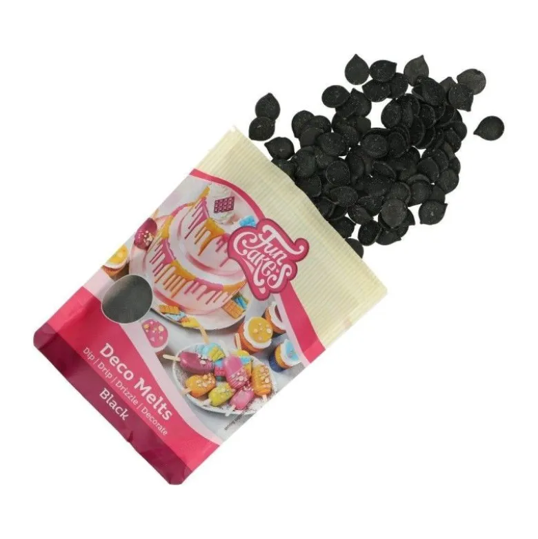 Pistoles Deco Melts noir 250g - FunCakes