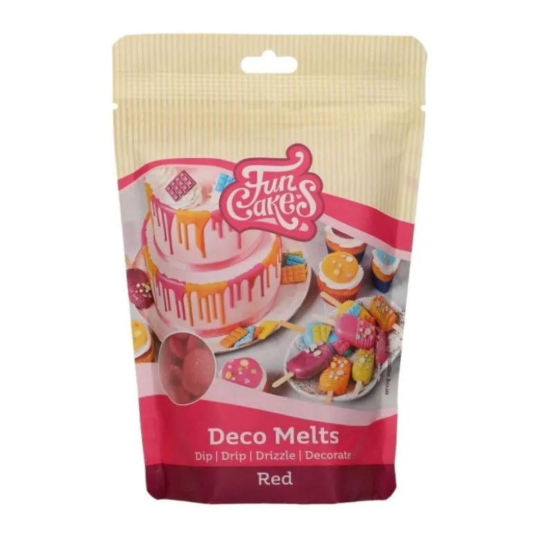 Pistoles Deco Melts rouges 250g - FunCakes