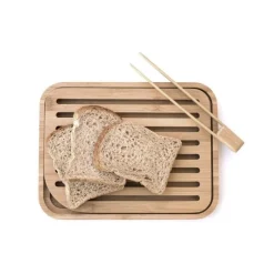 Planche à pain bambou + pince à toast - Pebbly