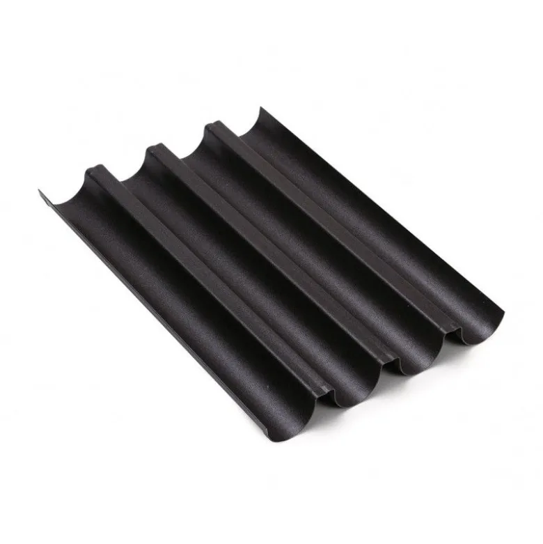 Plaque à baguette ficelle en acier antiadhésif (x4) - Gobel
