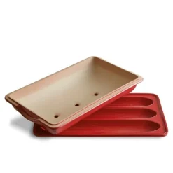 Plaque à baguettes rouge - Emile Henry