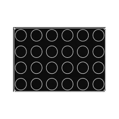 Plaque silicone 24 demi-sphères Pavoflex