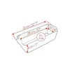 Plat à cake rouge céramique Appolia 31cm - Peugeot