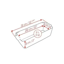 Plat à cake rouge céramique Appolia 31cm - Peugeot