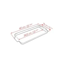 Plat de service rectangulaire Ardoise Appolia 40cm - Peugeot