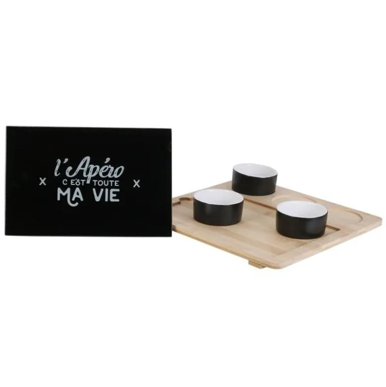 Plateau bambou avec planche et coupelle x3 - Cook Concept