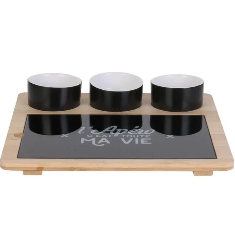 Plateau bambou avec planche et coupelle x3 - Cook Concept