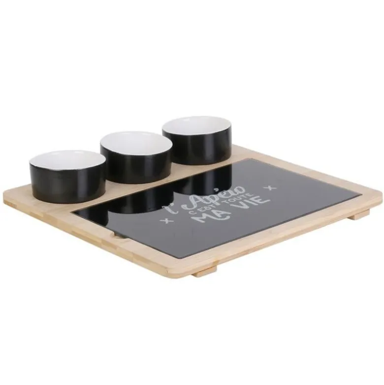 Plateau bambou avec planche et coupelle x3 - Cook Concept