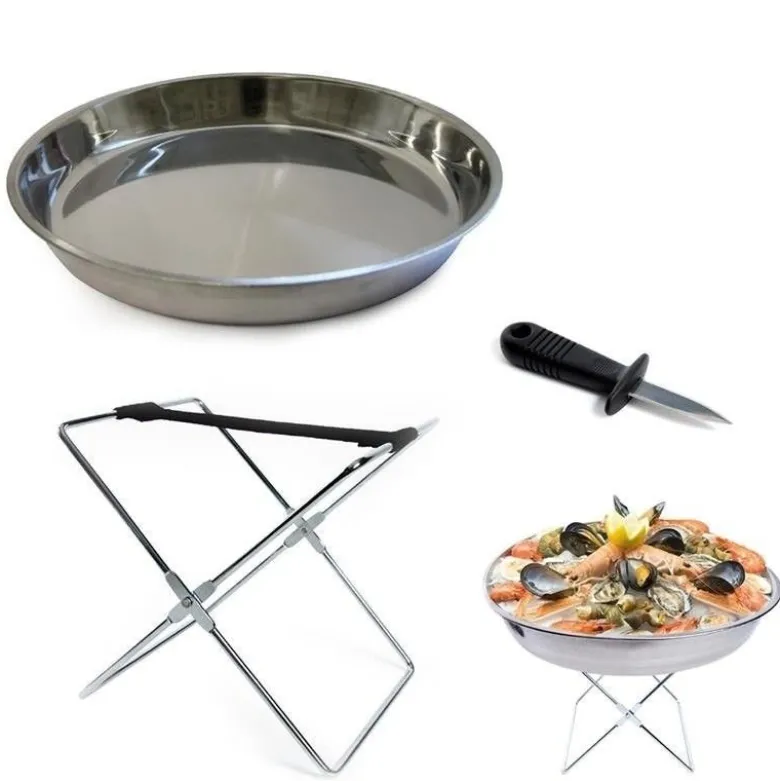 Plateau fruits de mer avec support + couteau à huitres