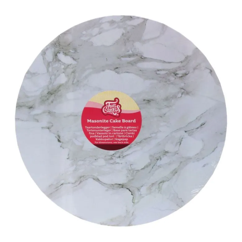 Plateau présentation rond marbré 30cm - FunCakes