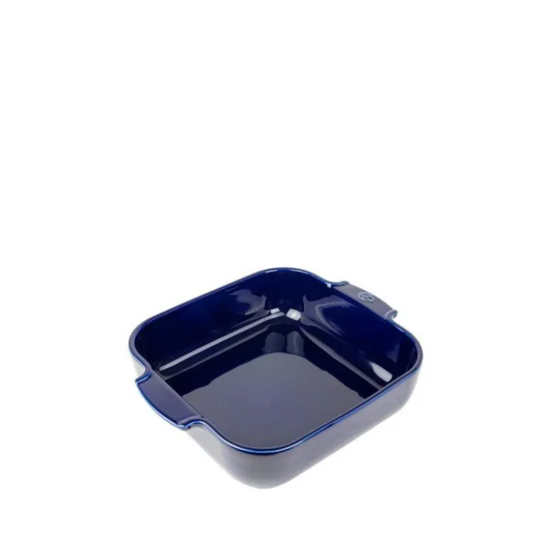 Plat à four carré bleu céramique Appolia 28cm - Peugeot