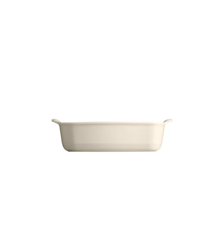 Plat à four carré 24 cm blanc Argile - Emile Henry
