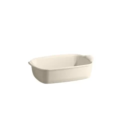 Plat à four carré 24 cm blanc Argile - Emile Henry