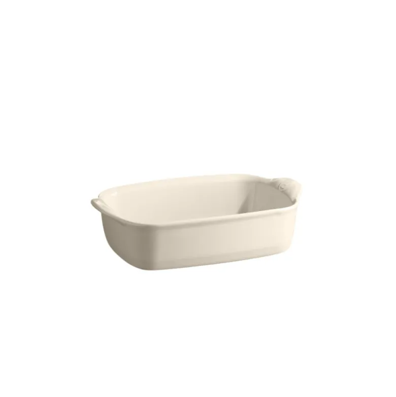 Plat à four carré 24 cm blanc Argile - Emile Henry