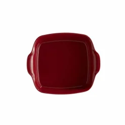 Plat à four carré 24 cm rouge Grand Cru - Emile Henry
