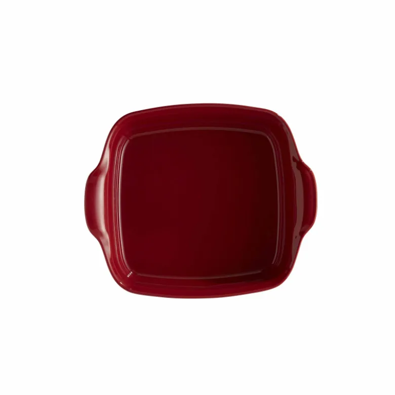 Plat à four carré 24 cm rouge Grand Cru - Emile Henry