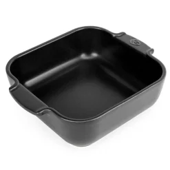 Plat à four carré céramique ardoise Noir satin 21cm - Peugeot