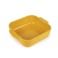 Plat à four carré céramique jaune safran Appolia 21cm - Peugeot