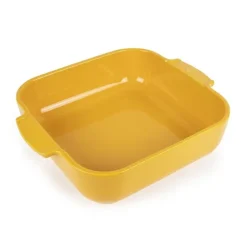 Plat à four carré céramique jaune safran Appolia 28cm - Peugeot