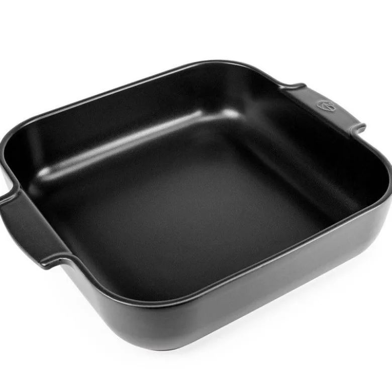 Plat à four carré céramique noir satin Appolia 36cm - Peugeot