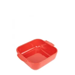 Plat à four carré céramique rouge Appolia 21cm - Peugeot