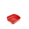 Plat à four carré rouge céramique Appolia 28cm - Peugeot