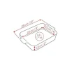 Plat à four rectangulaire aubergine céramique Appolia 25cm - Peugeot