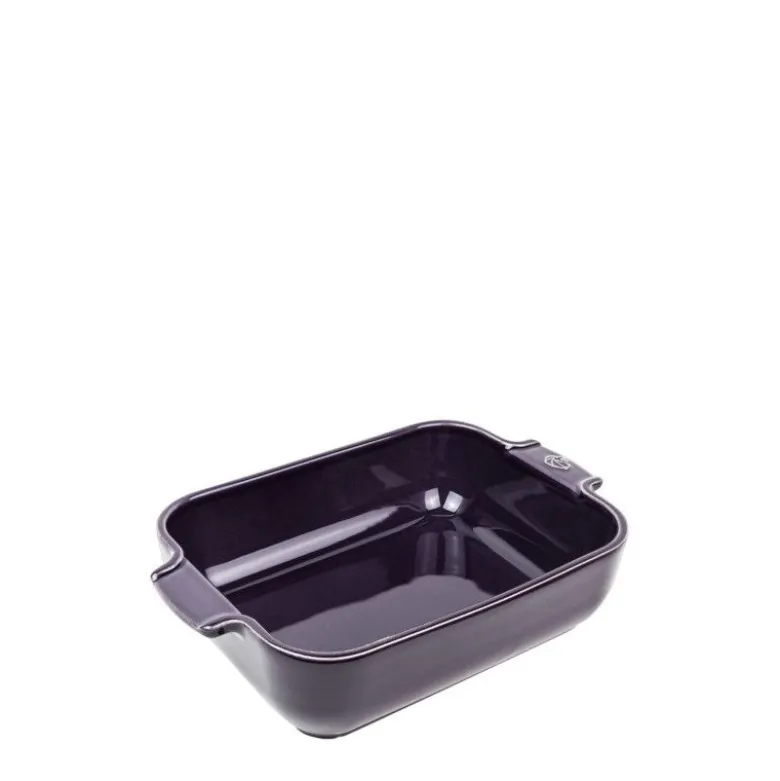 Plat à four rectangulaire aubergine céramique Appolia 25cm - Peugeot