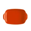 Plat à four rectangulaire 36 cm orange Toscane - Emile Henry