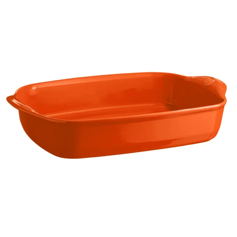 Plat à four rectangulaire 42 cm orange Toscane - Emile Henry