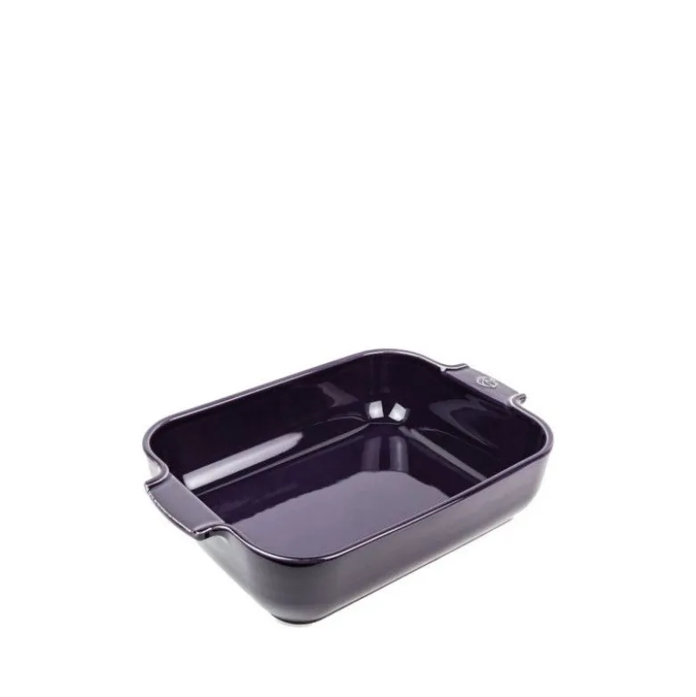 Plat à four rectangulaire céramique aubergine Appolia 32cm - Peugeot