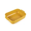 Plat à four rectangulaire céramique jaune safran Appolia 25cm - Peugeot