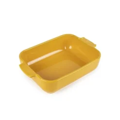 Plat à four rectangulaire céramique jaune safran Appolia 25cm - Peugeot