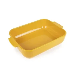 Plat à four rectangulaire céramique jaune safran Appolia 32cm - Peugeot