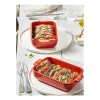 Plat à Four Rectangulaire en Céramique Appolia 22 cm Rouge - Peugeot