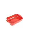 Plat à four rectangulaire rouge céramique Appolia 32cm - Peugeot